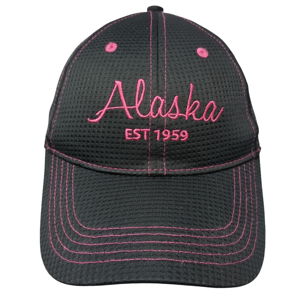 Alaska Est. 1959 Strapback Baseball Cap Black One Size Alaska Shirt Company